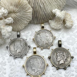 Silver Coin Pendant - Etsy
