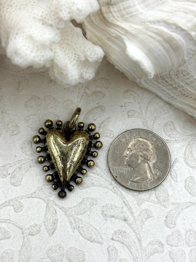 Zinc Alloy Textured Heart Charms, Large Heart Pendant, Plated Zinc Alloy Heart Charm, 30mm x 26.5mm, 7 Finishes Available, Fast Ship