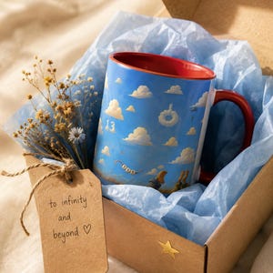 Taza de la habitación de Andy — Lo sabía, te conocía — Taza de café con diseño de nubes inspirada en Toy Story — Regalo para fans de Taylor Swift imagen 9