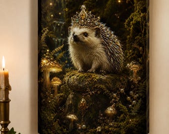 Wilderkind Crowned Hedgehog Matte Canvas