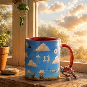 Taza de la habitación de Andy — Lo sabía, te conocía — Taza de café con diseño de nubes inspirada en Toy Story — Regalo para fans de Taylor Swift imagen 1