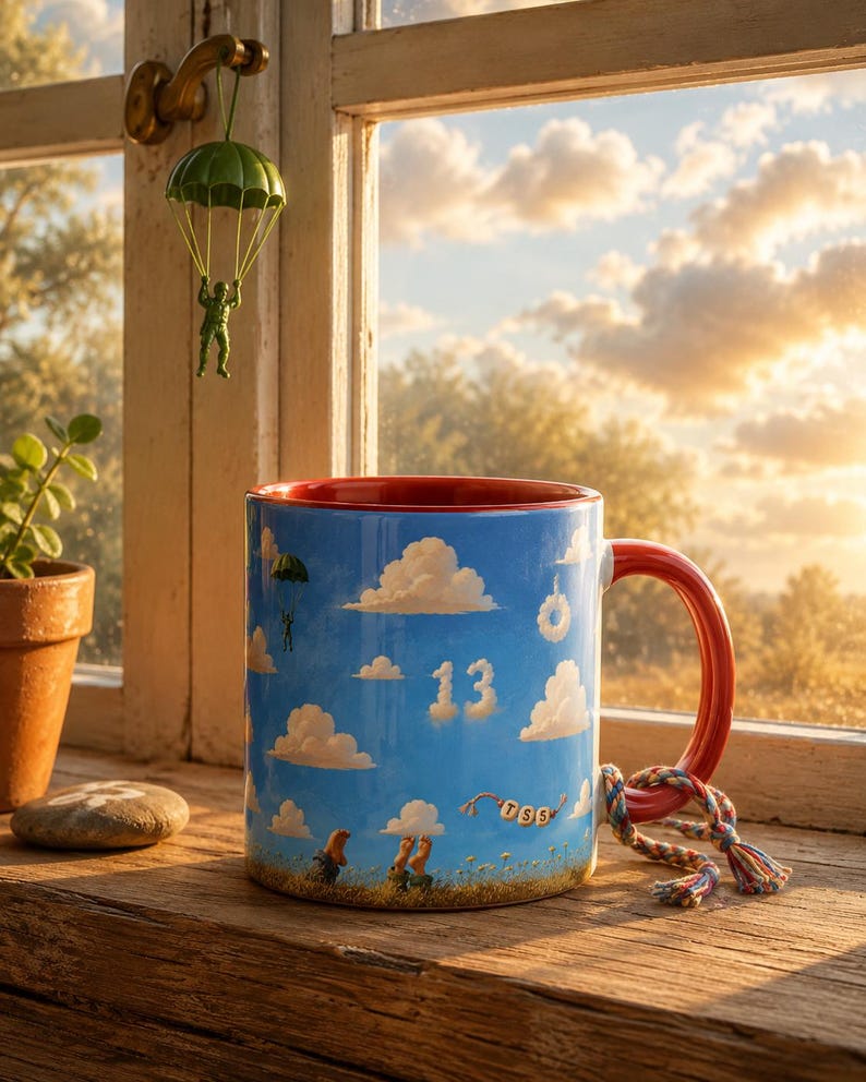 Taza de la habitación de Andy — Lo sabía, te conocía — Taza de café con diseño de nubes inspirada en Toy Story — Regalo para fans de Taylor Swift imagen 1