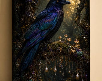 Wilderkind Raven Portrait Matte Canvas Stretched 1.25"