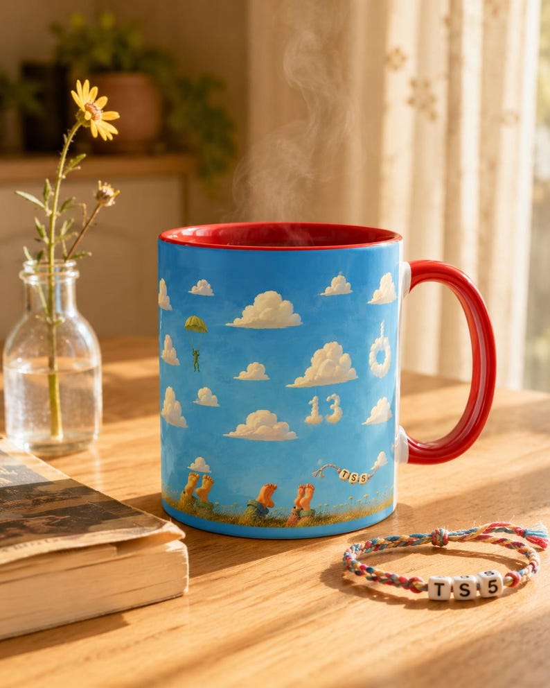 Taza de la habitación de Andy — Lo sabía, te conocía — Taza de café con diseño de nubes inspirada en Toy Story — Regalo para fans de Taylor Swift imagen 12