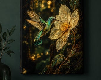 Wilderkind Hummingbird & Luminous Flower Matte Canvas
