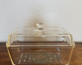 MCM Westinghouse Glass Kühlschrank Kastenform LID Vintage 50er Jahre Atomic Retro