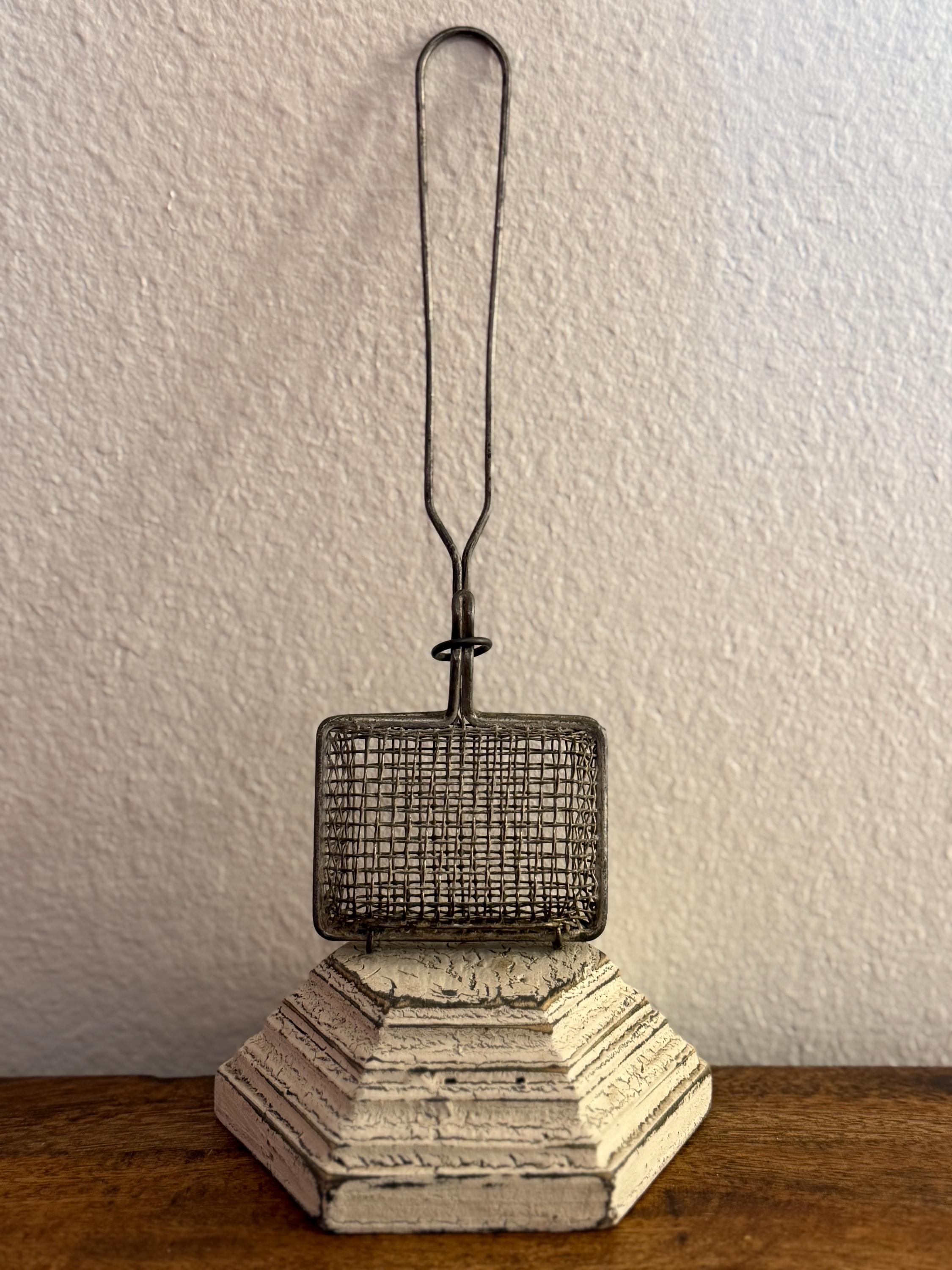 Corbeille panière vannerie vintage osier torsadé