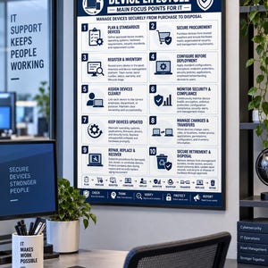 Poster om enhetslivscykelhantering – Bästa IT-praxis för administratörer