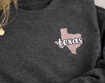 Personalized State Sweatshirt, Custom Home State Crewneck, Simple Massachusetts Sweater, Minimalist Personalized Pullover