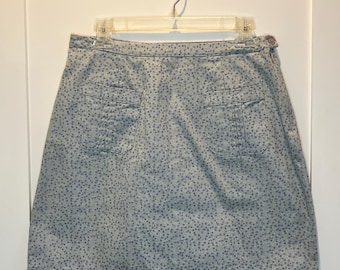 Women’s High Sierra Vintage Y2K short skirt Light Blue tiny floral pattern 100% Cotton Size 10
