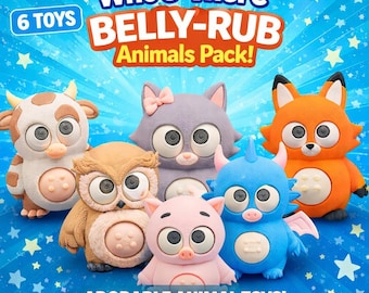 Belly-Rub Animals STL Pack | Cute 3D Printable Pets | Sensory Fidget 3MF | Articulated Animal Files | Digital Download | 3D Print Toys