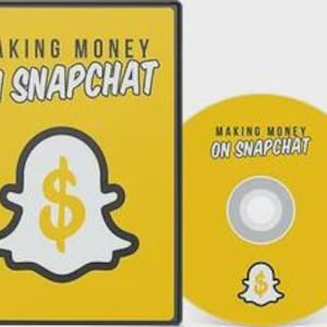 Può includere: Un cofanetto e un disco DVD gialli con la scritta "MAKING MONEY ON SNAPCHAT". La custodia presenta un logo bianco a forma di fantasma con un simbolo del dollaro giallo. Il disco ha anche lo stesso testo e logo.