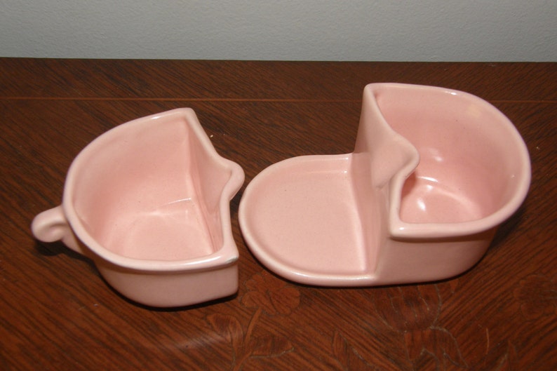 Vintage USA Pottery 830 Light Pink Creamer and Sugar Bowl Set Etsy
