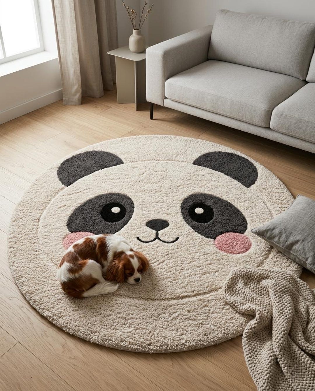 Real Panda Rug Cute Panda Tufted Rug, Kids Nursery Rug, Animal Face Carpet, Baby Room ...