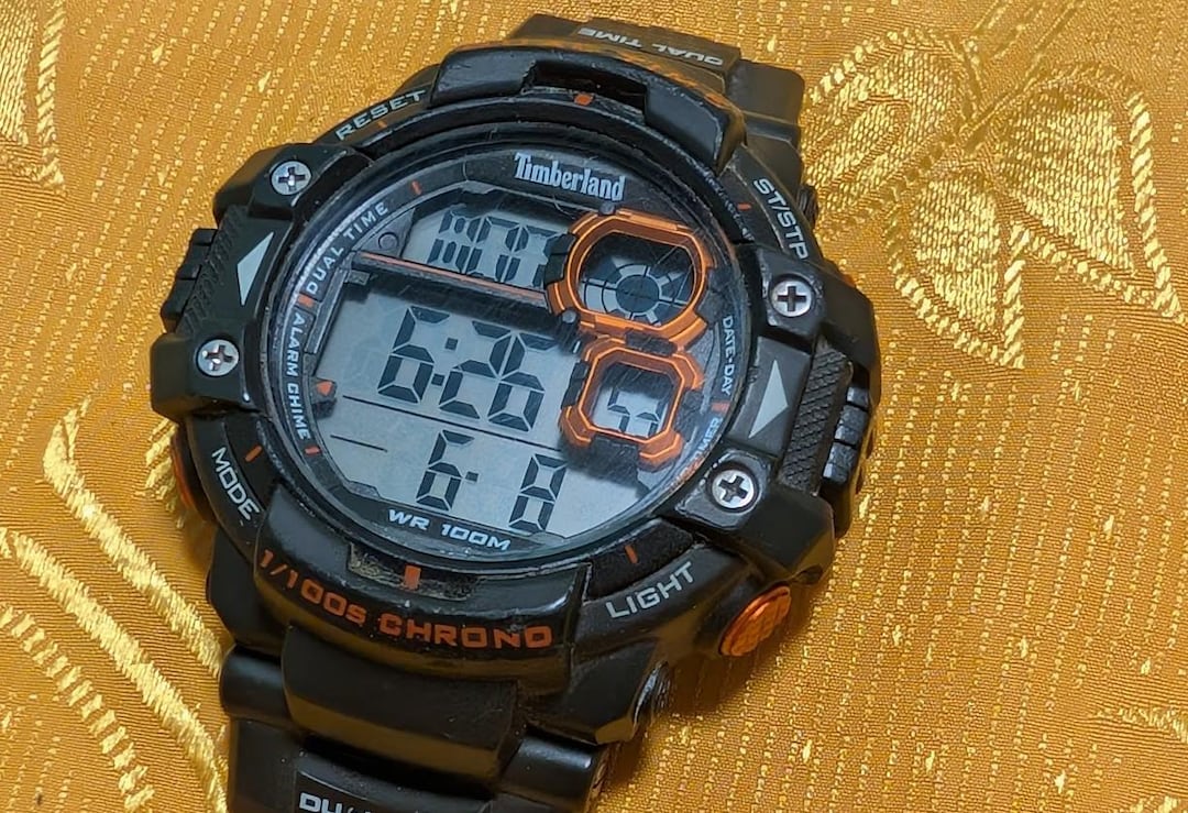 Timberland 14260J Digital Watch 54mm WR100M Dual Time Sport