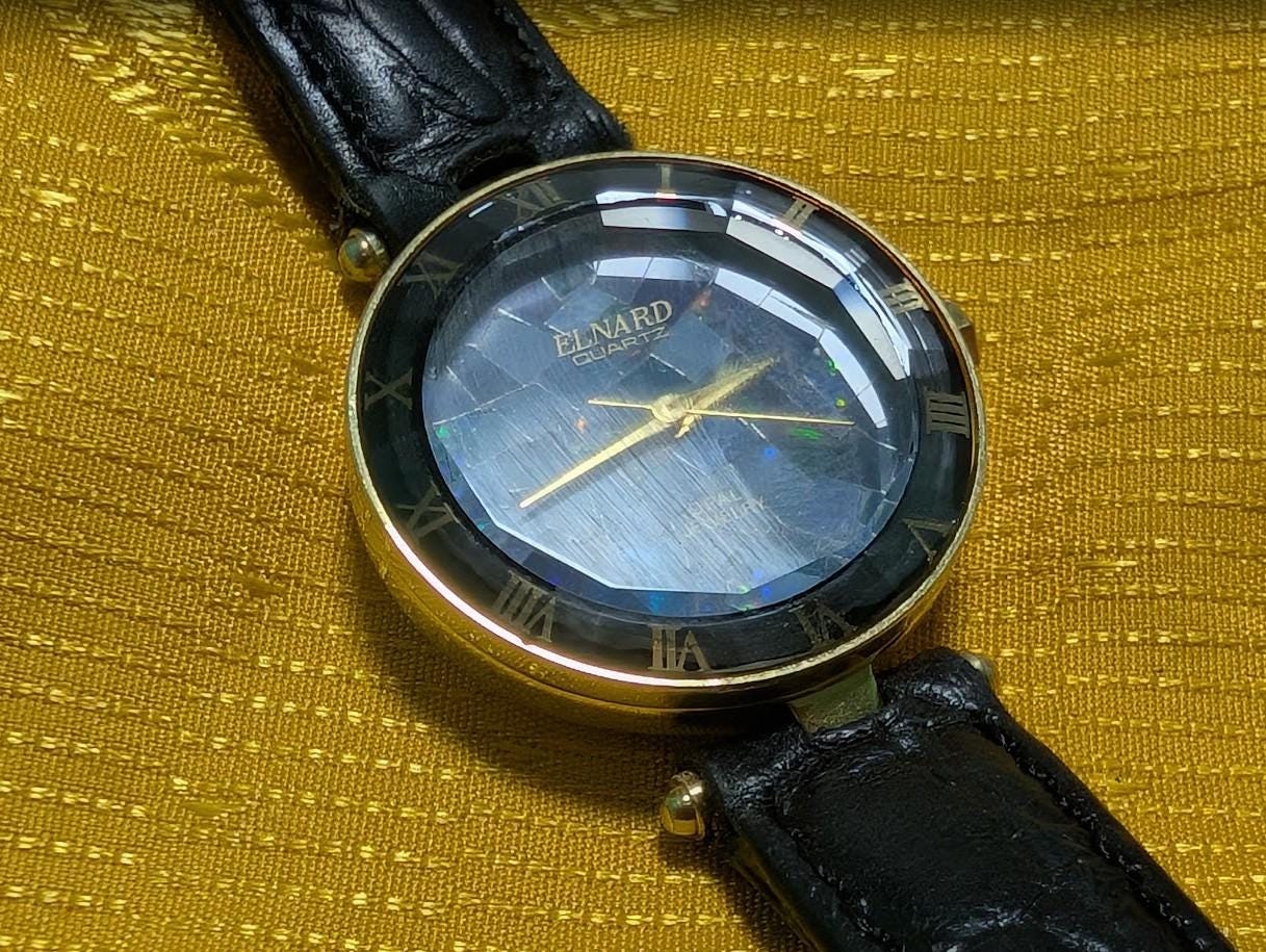 Elnard vintage watch ELNARD CHRONOGRAPH SUN/MOON PHASE Gold Rotating Bezel Case  main image 4