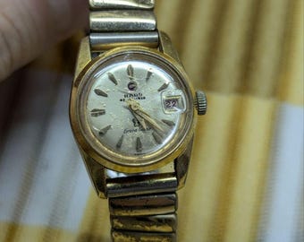 Vintage Rado Green Horse automatisch dameshorloge Zwitsers 17 juwelen goudkleurige datum polshorloge 22 mm werkend retro horloge