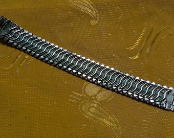 Pasek do zegarka Vintage BAMBI E4097 ze stali nierdzewnej z możliwością rozszerzenia – Japonia