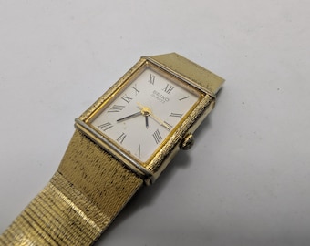 Rare Seiko Arc Quartz 1220-5230 | Gold-tone Japanese Tank Dress