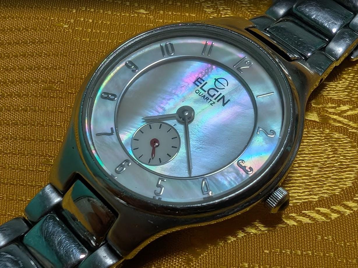 Elgin Watch Mother of Pearl - Etsy