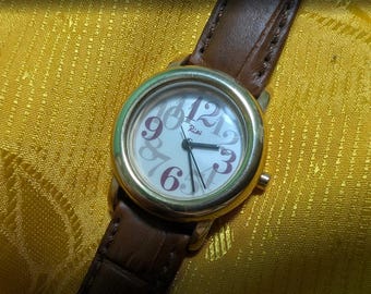 Riki Alba 1N01 KD90 Ladies Watch 24mm Japanese Quartz Watch Maruman Leather Strap Designer Vintage Watch
