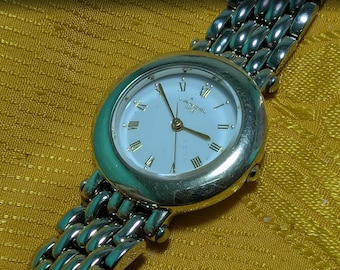 Reloj de pulsera elegante Lancel Paris vintage para mujer, 25 mm, cuarzo, brazalete de acero inoxidable.