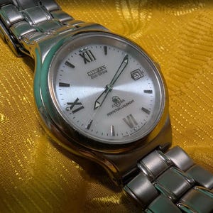 Rare Vintage Citizen Attesa Eco Drive E760-K17691 Perpetual Calendar Watch Japan 35mm Titanium Solar Rare JDM