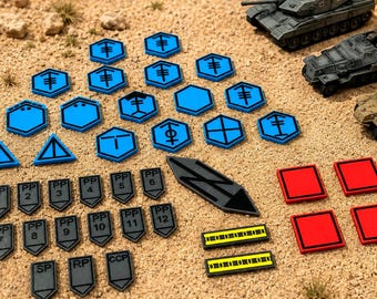 Magnetisches Taktik-Set 39-teilig für Whiteboard & Lagekarten | Marker für Einsatzplanung und Briefings
