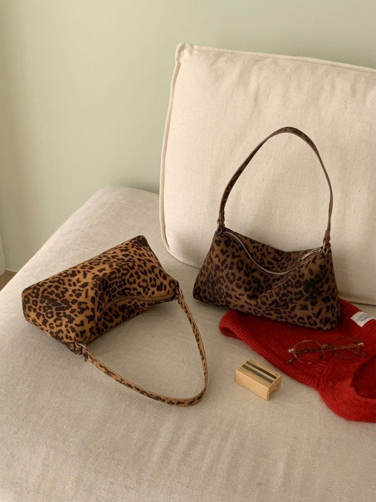 Calf hair leopard print handbag - Etsy 日本