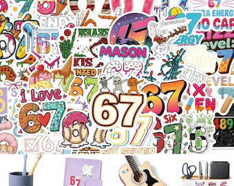 67 Kid Themed Sticker Sheets,Viral 67 Kid Party Favor Gift,6 7 Birthday,67 Steal A Brainrot,67 Meme Gift,Baseball Number,67 Graduation Gift