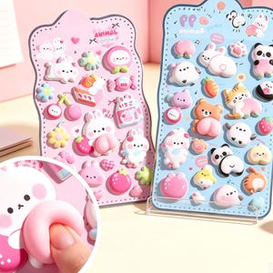 Naklejki 3D inspirowane kawą, miękkie pośladki, naklejki dekoracyjne Kawaii Fidget Deco na etui na telefon Kawaii 3D z pianki, naklejka Fidget