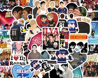 Hollander&Rosanov Sticker Heated Rivalry,Shane Illya Fan Gift,Heated Rivalry Lover Sticker,Team Hollanov,Lgbt Hockey,Kindle Sticker Fans
