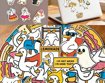 Silly Goose Sticker,Dilly Dallying Goose Sticker,Computer/Phone/Laptop/Car/Decorative Sticker,Cool Sticker Magnets,Funny Silly Goose Sticker