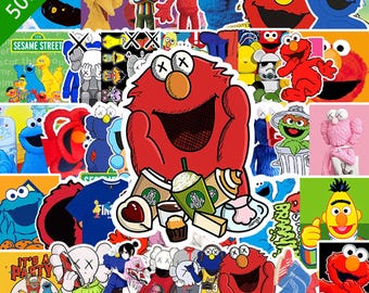 Sesame Street Party Decor Stickers  For Kids-Waterproof Stickers For Laptops, Water Bottles&Notebooks,Perfect Gifts For Kids,Vinyl Stickers