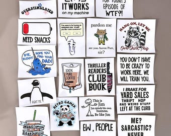 Internet funny DIY Stickers For Hydroflask Laptop luggage,Waterproof Sticker Bundle,Humorous Stickers,Vinyl Sticker Pack,Fuuny Coworker Gift