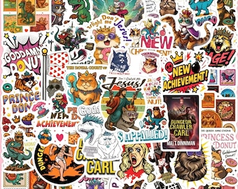 Cartoon Dungeon Crawler Carl Stickers,Waterproof Decals For Stationery,Water Bottles and Laptops,Waterproof Vinyl Fan Art,Gift For A Friend