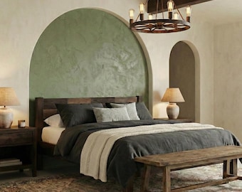 Estructura de cama de madera maciza - Cama rústica de madera maciza - Cama de plataforma estilo granja - Muebles de dormitorio industriales - The Forest