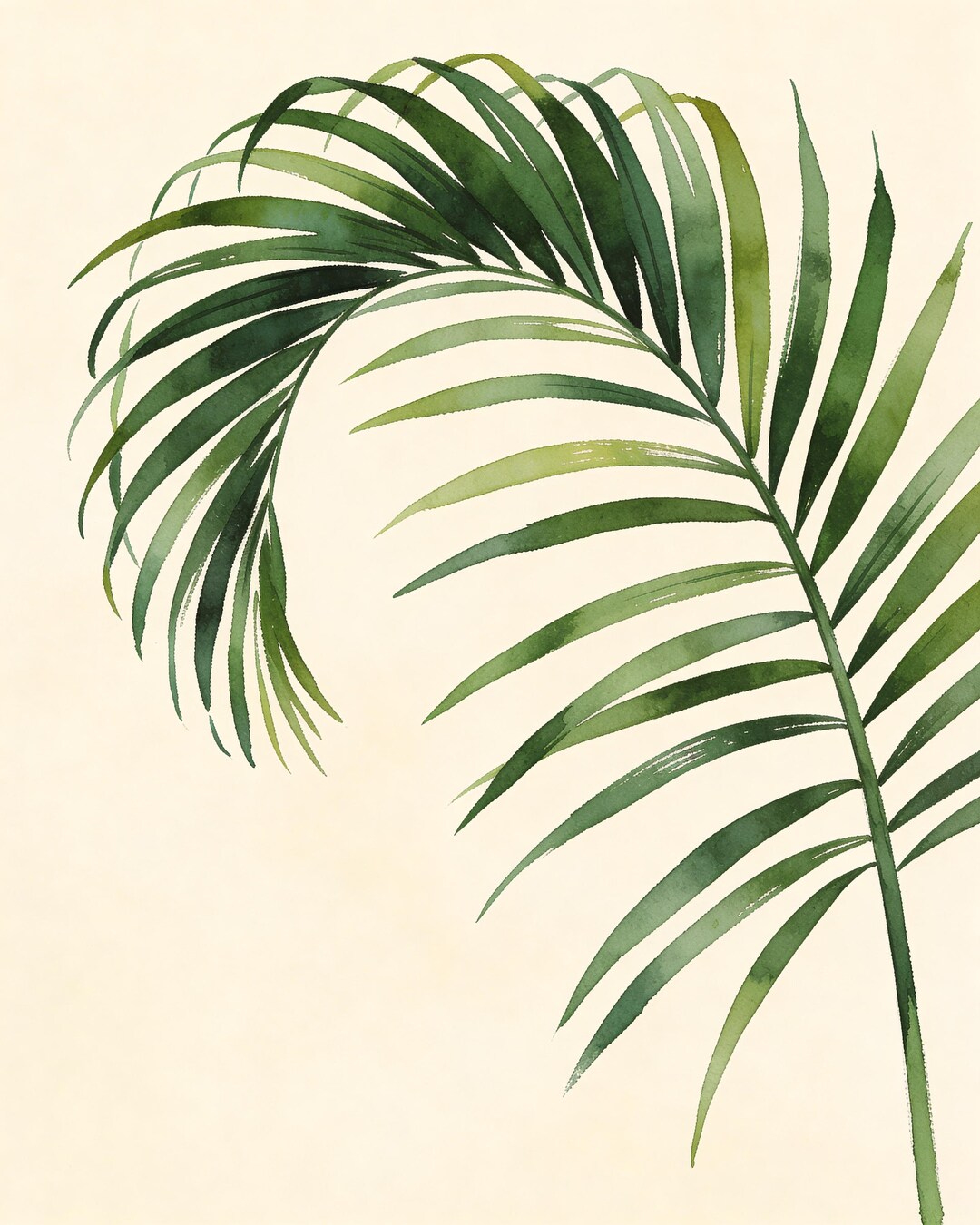 Palm Leaf Print | Botanical Wall Art Digital Download | Printable ...