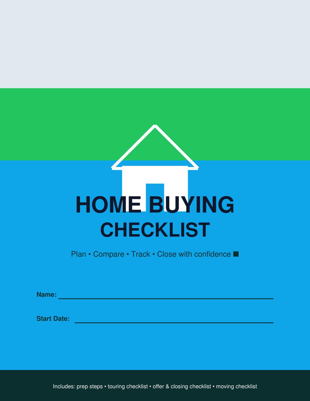 First Time Home Buyer Checklist | Real Estate Organizer (digital ...