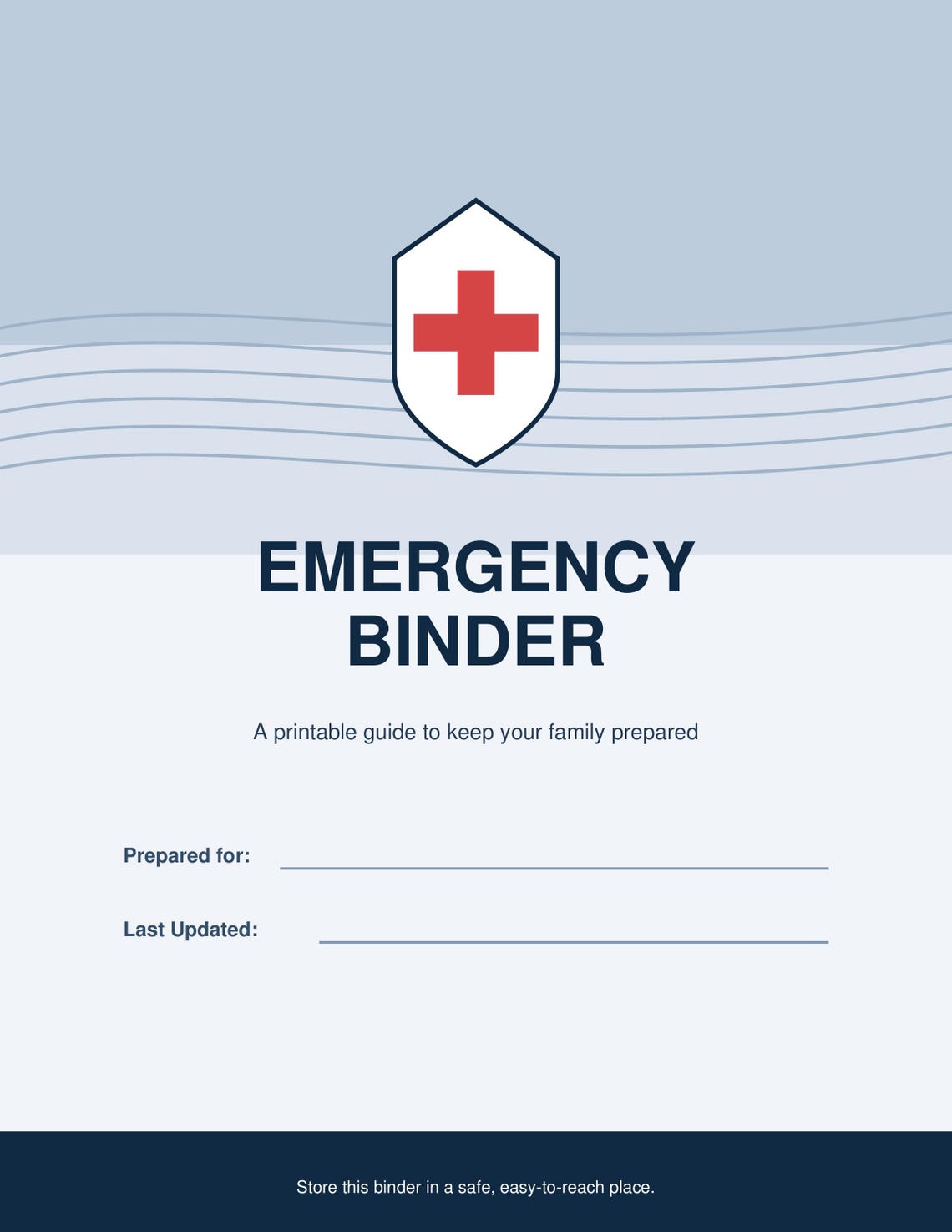 Emergency Binder Printable PDF | Family Emergency Planner | Home ...