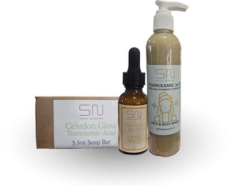 Tranexamic Kojic Säure Set - K-Beauty inspiriert - 12,5 oz, reduziert dunkle Flecken und Verfärbungen