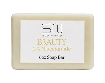 B3AUTY Niacinamid-tvål - Vitamin B3 och Yuzu - K-Beauty Inspired - 170 ml