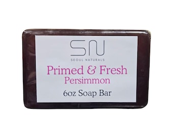 Deodorizing Persimmon Soap Bar - Persimmon Green Tea - K-Beauty Inspired - 6 oz, Helps with Nonenal Odor