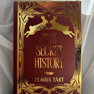 The Secret History — Luxury Rebind | Faux Leather & Gold | Dark Academia | Original Text Block
