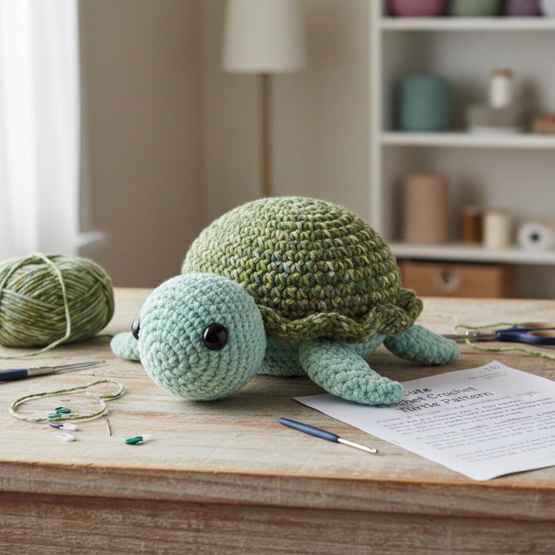 Crochet Turtle Amigurumi, Crochet Cute Turtle Absolute Beginner ...