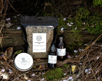 R3  Breathe Easy Herbal Wellness Bundle Seasonal Support Balm Tincture Set Small Batch Crafted