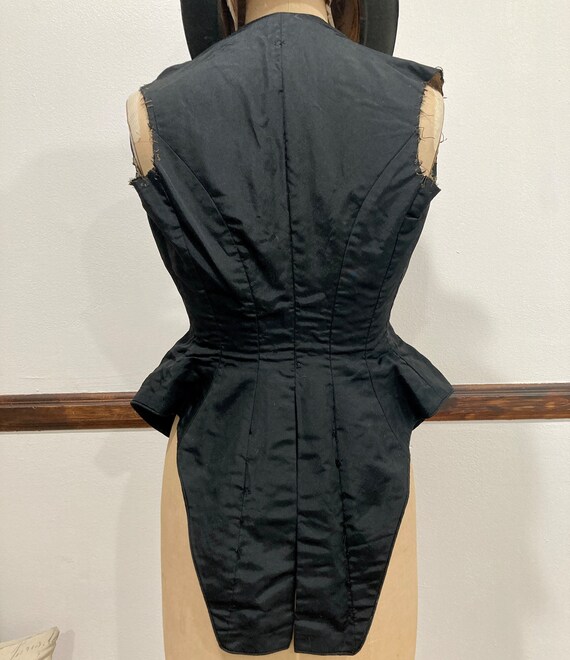 Antique Black Victorian Bodice/ 1800’s / Antique … - image 3
