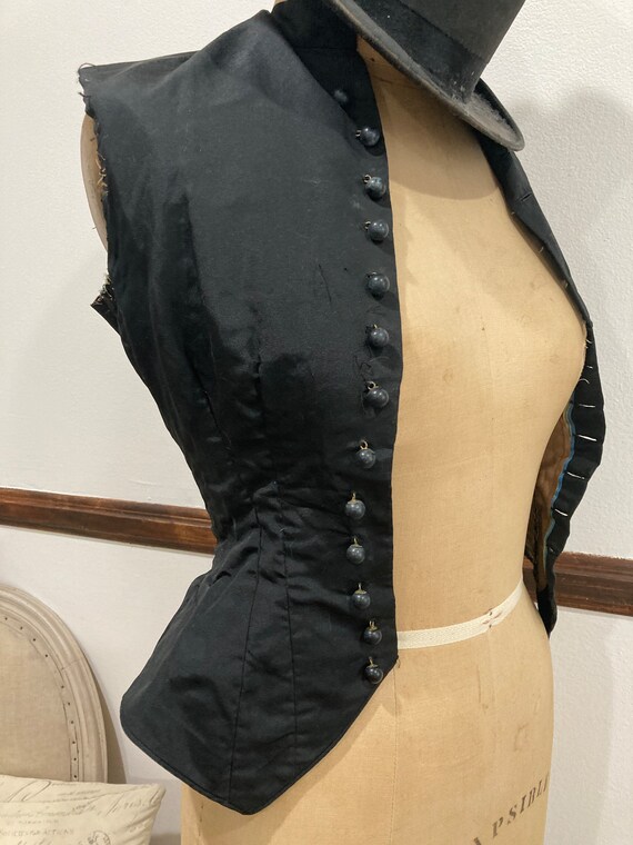Antique Black Victorian Bodice/ 1800’s / Antique … - image 5
