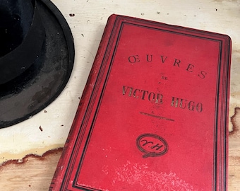 Antigo livro francês Oeuvres de Victor Hugo / Napoleon le Petit / publicação 1879 / Decoração de casa