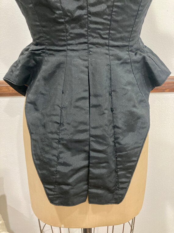 Antique Black Victorian Bodice/ 1800’s / Antique … - image 8